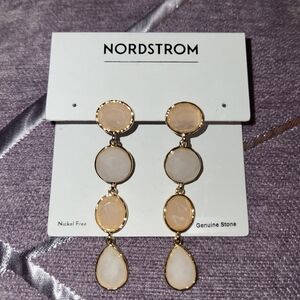 Genuine Mixed Stone Linear Earrings